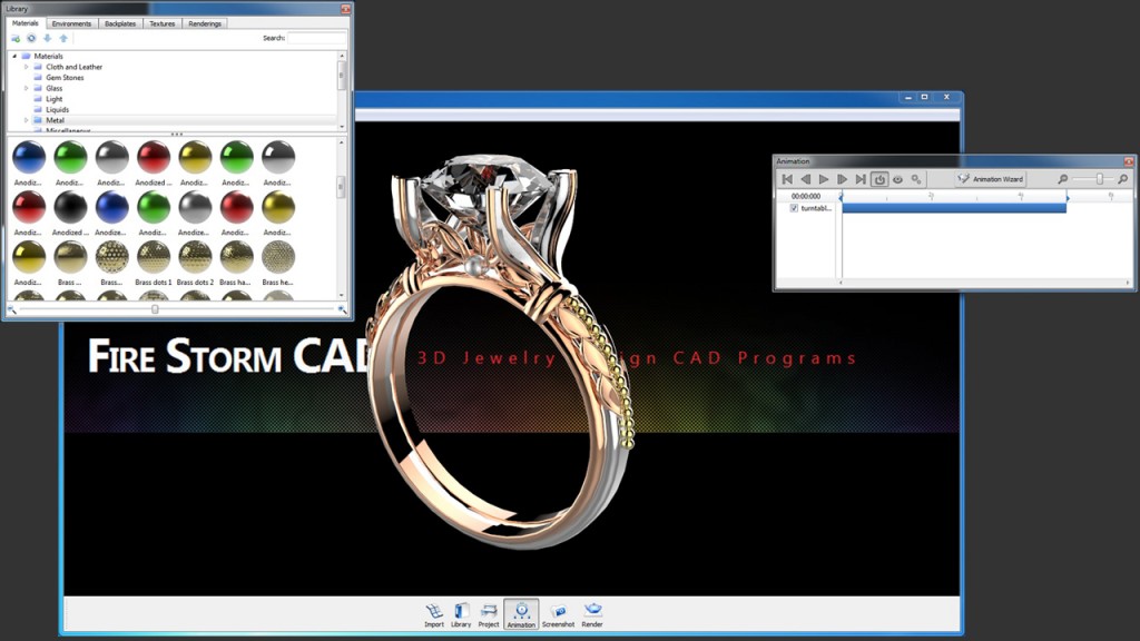 3d space pro products, keyshot rendering, firestormCAD - 3d jewelry design, gallery app, Keyshot rendering